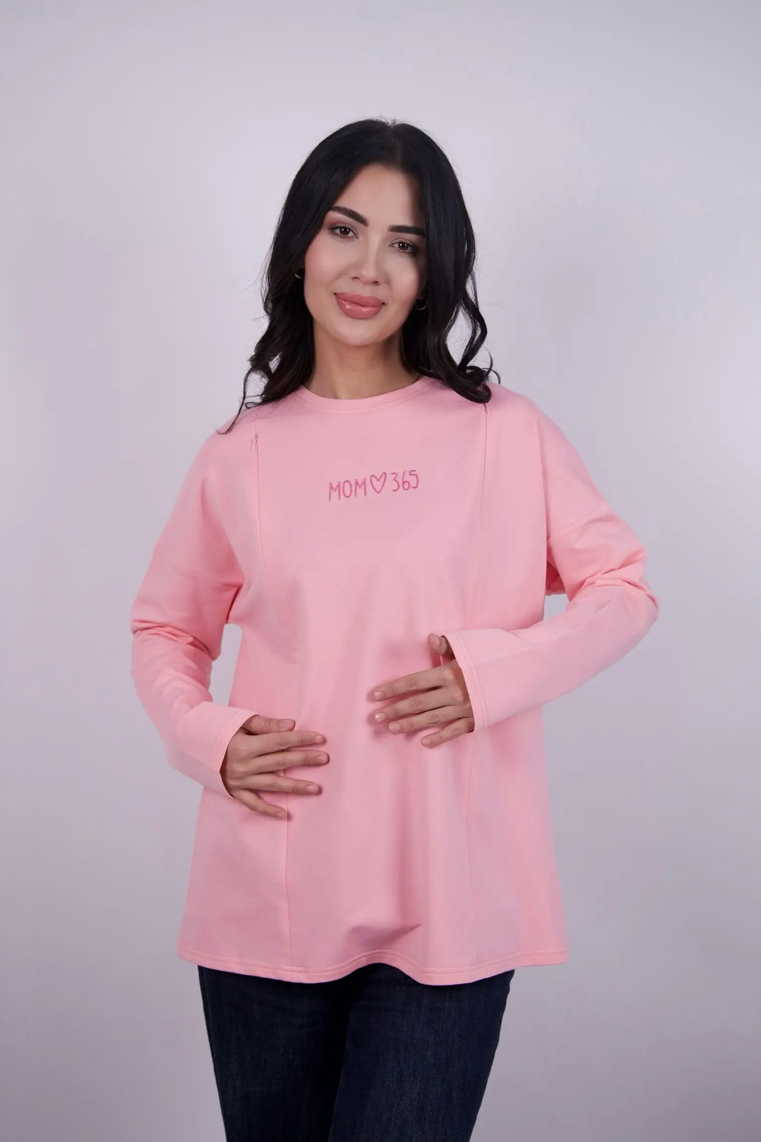 Лонгслив для кормления Bemama в фиолетовом цвете